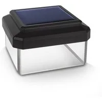 GreenBlue LED Gartenleuchte Solarmastleuchte für Zaun Outdoor geeignet, LED fest integriert, Warmweiß, solarbetriebene LED Gartenlampe für Garten und Zaun wetterfest
