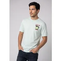 SUBLEVEL T-Shirt Herren T-Shirt Relaxed Fit mit fruchtigen Prints Baumwollshirt, Prints auf Vorder- und Rückseite