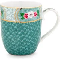 PiP Studio Becher Blushing Birds Henkelbecher blue 0,145 l, Porzellan, Mug Small Blushing Birds Blue 145ml