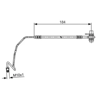 Bosch Bremsschlauch hinten links Audi A6 Skoda Superb