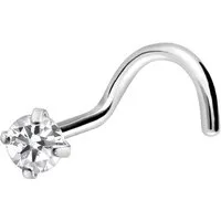 PIERCINGLINE Nasenpiercing Titan Nasenstecker Spirale EINGEFASSTER KRISTALL (Nasenstecker, 1-tlg)