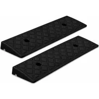 BAYLI Auffahrrampe 2 Stück Bordsteinrampe 50x22x4 cm – Auffahrrampe Kunststoff – Auffahrk
