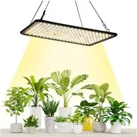 Rosnek Pflanzenlampe LED Vollspektrum Panel mit 180 LEDs & Ein-/Aus-Schalter, LED fest integriert