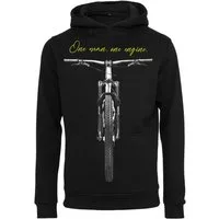 Baddery Kapuzenpullover Fahrrad Hoodie: "One Man One Engine" - Pullover Herren, hochwertiger Siebdruck, auch Übergrößen