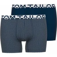 TOM TAILOR Boxershorts Kentucky (2er Pack) weich, bequem, eng, elastisch, Logobund, Baumwollmix