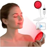 VIVIHEYDAY Lichttherapiegerät Rotlichtlampe mit Sockel, 660nm&850nm Infrarotlampe, Verstellbarer Schwanenhals & Timer, 40LEDs Rotlichtlampe, für für Gesicht, Körper Genesung, Muskel