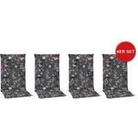 beo Polsterauflage Gartenstuhlauflage Hochlehner, Sitzkissen Outdoor, wetterfest, (Spar-Set, 4 Auflagen), Stuhlkissen, Sitzauflage, wasserabweisend, atmungsaktiv, waschbar