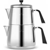 Karaca Teekanne Karaca Fiona Edelstahl-Teekannen-Set, 3L, Induktionsgeeignet, 3 l, (2-St)