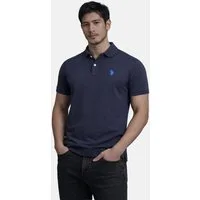 U.S. Polo Assn. Poloshirt USRyyan Piqué Shirt aus Baumwolle Poloshirt mit Knopfleiste und Logostickerei