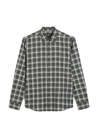 Marc OPolo Casual - Hemd aus Bio-Baumwoll-Flanell grün - Gr. - M