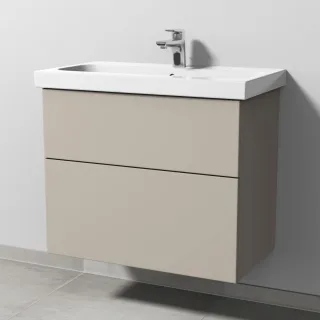 Sanipa 3way Waschtischunterbau zu Geberit iCon Light Waschtisch mit 2 Auszügen, Kaschmir-Matt SP5721U