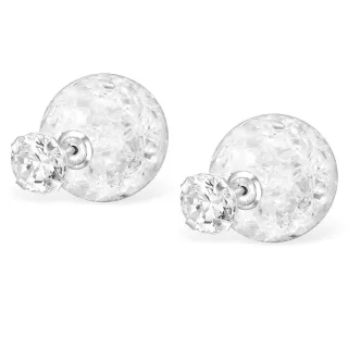 Doppel Kugel Ohrringe aus 925 Silber