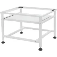 ML-DESIGN Waschmaschinenuntergestell Waschmaschinenzubehör Untergestell Unterbausockel Podest für Trockner, Zubehör für Waschmachinen, Waschmaschinen Unterbau Ablage ausziehbar 62,5x50,1x40,5 cm Stahl Weiß