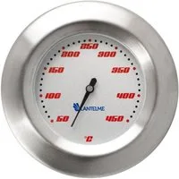 Lantelme Grillthermometer 450°C Grill Grillraum Grilldeckel Thermometer Edelstahl, 2-tlg., Grillzubehör für Grillraum Temperaturüberwachung beim Grillen