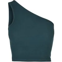URBAN CLASSICS Yoga & Relax Shirt Urban Classics Damen Ladies Cropped Asymmetric Top (1-tlg)
