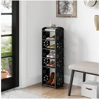 NAIMP Schuhregal Verstellbare Pflaumenblüte Schuhregal für Flur, Eingang, Wohnzimmer