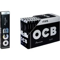 OCB Feinpapier Premium Long slim Papers Blättchen + Tips 32 x 32 Blatt + Jointhülle, das Original - made in France -