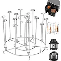 BlingBin Airfryer-Grillrost Edelstahl-Spießständer einfach abnehmbar, universelles Zubehör (1 Stück, 1-St., 22*16cm), für 8-Quart-Airfryer, Schnellkochtopf und Ninja Foodi