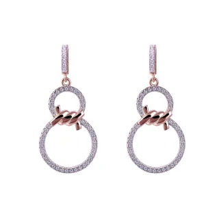 Orphelia 'Aavia' Damen Ohrhänger aus 925 Sterlingsilber - Rosé ZO-7422