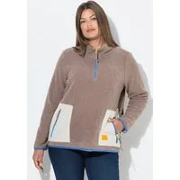 Laurasøn Sweatshirt Teddy-Sweatshirt Langarm Stehkragen OEKO-TEX