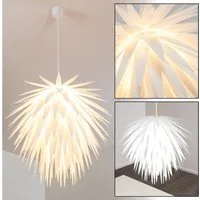 hofstein Hängeleuchte »Corato« moderne Hängelampe aus Kunststoff in Weiß, ohne Leuchtmittel, Ø55cm, max. Höhe 140cm, E27
