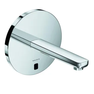 Kludi Zenta elektrische Waschtischarmatur 3850305 chrom, runde Rosette, Ausladung 190 mm