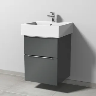 Sanipa 3way Waschtischunterbau zu Duravit Vero Air Waschtisch mit 2 Auszügen, Anthrazit-Glanz UF43179