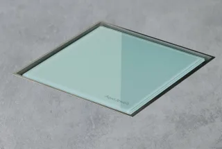 ESS Aqua Jewel Quattro 20x20 cm, Glas Grün, variable Sperrwasserhöhe von 50 bis 25 mm, AJQ-20x20-GG AJQ-20x20-GG