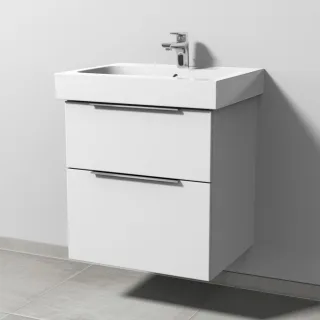 Sanipa 3way Waschtischunterbau zu Geberit iCon Waschtisch mit 2 Auszügen, Weiß-Soft UM65043