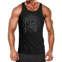 Neverless Tanktop Herren Tank-Top Odin Ragnar Gott Nordisch Runen Valhalla Wikinger mit Print
