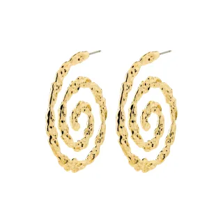 pilgrim - Vergoldete Spiral-Ohrringe - Still gold - Gr. - OS