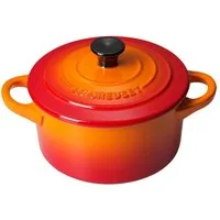 LE CREUSET Auflaufform Mini-Cocotte 10 cm Ofenrot, Steinzeug, (1-St), 250ml, Steinzeug, mikrow.- & spülm.sicher, glasiert, ofenrot