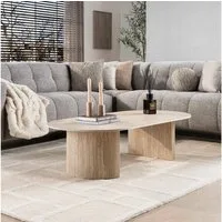 Sitheim-Europe Couchtisch ROMANO Arch Couchtisch 135cm / 3D Keramik travertin