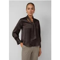s.Oliver Langarmbluse Bluse Satin-Bluse mit eleganter Kragen-Schluppe
