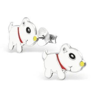 Bulldoggen Kinder-Ohrringe aus 925 Silber