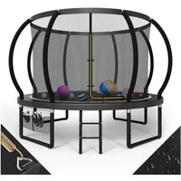 GUNJI Gartentrampolin Trampolin Ø228/305cm,Kindertrampolin Gewicht 150 kg, Ø 228 cm, Ø366/427cm outdoor trampolin mit Sicherheitsnetz und Leiter,Sprungtuch