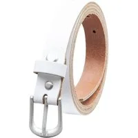 COLOGNEBELT Ledergürtel OM16-SL-Weiss MADE IN GERMANY, Weiss Kürzbar, 100 % Echtleder, Unisex