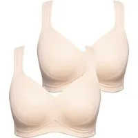 Ulla Popken Bügel-BH Mikrofaser-BH 2er-Pack ohne Bügel