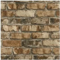 Rasch Vliestapete Clayton - Selbstklebende Tapete Mauer von tesa® x rasch®, strukturiert, Steinoptik, Ziegel, Steinmauer, Mauerwerk, (1 St), selbstklebend, 6,00m x 0,53m