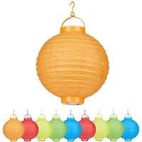 relaxdays LED Lampion LED Lampions bunt 10 Stück