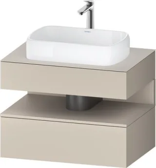 Duravit Qatego Konsolenwaschtischunterbau wandhängend Taupe Supermatt 800x550x600 mm - QA47300918300 QA4730091830010