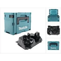 Makita Werkzeugkoffer MAKPAC 3 Kunststoffkoffer (821551-8) + Einlage für Winkelschleifer