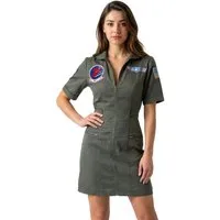Maskworld Kostüm Top Gun Kleid - Karneval Faschingskostüm Damen, riginal lizenziertes Pilotenkostüm zum Kult-Film 'Top Gun' von MASKWO