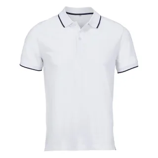 SOLS - "Palermo" Poloshirt für Herren/Damen Unisex (Weiß/Dunkelblau)