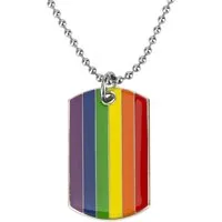 Ware aus aller Welt Kette mit Anhänger LGBTQ Halskette Regenbogen Lesbian Gay Bisexual Transgender CSD Pride (1-tlg)