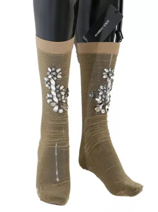 Verzierte transparente Socken