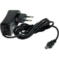 Trade-Shop Ladegerät Ladekabel 5V 1A mit Mini USB Anschluss Netzteil (mit Mini-USB Anschluss und integrierter LED-Ladestandsanzeige)