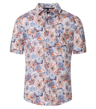 CASAMODA - Leinenhemd orange - Gr. - XXL