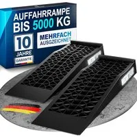 Werkthor Auffahrrampe Auffahrrampe Pkw – [2er Set] Auto Rampe bis 5T – Robuste Hebebühne