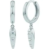 Noelani Paar Creolen Noelani Creolen für Damen, Silber 925, Zirkonia (Charm Creole, 2-tlg)